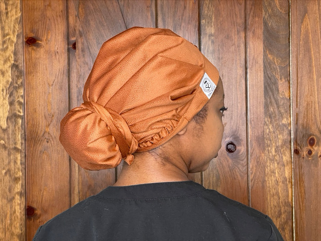 Brown Sugar Bae Satin-Lined Scrub Cap