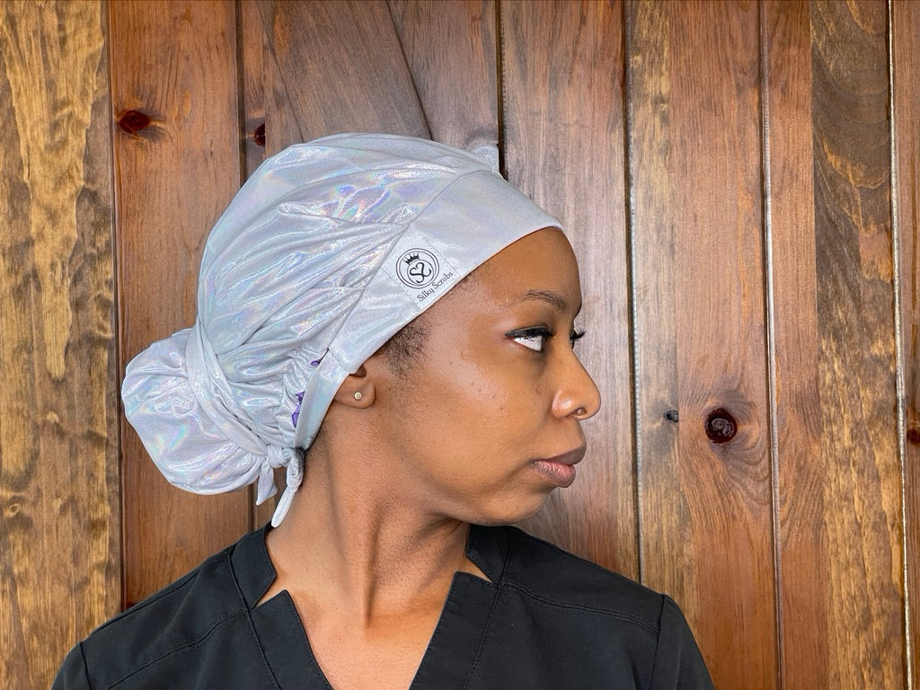 Mystic Unicorn Satin-Lined Scrub Cap