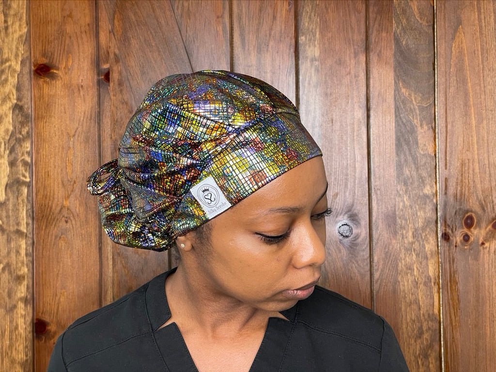 Carnival Queen Satin-Lined Scrub Cap