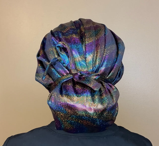 Rainbow Mermaid Satin-Lined Scrub Cap